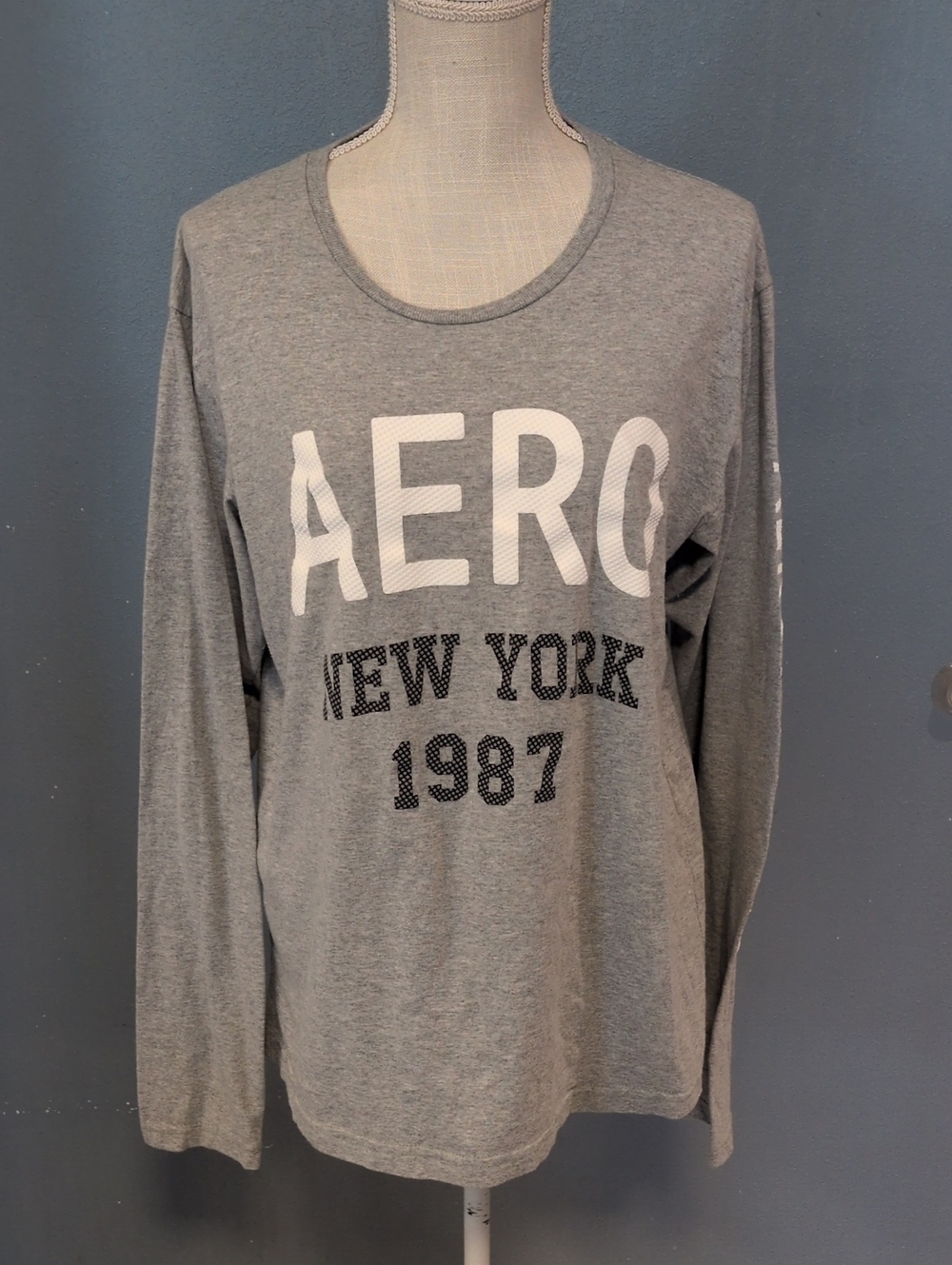 Aeropostale New York Crewneck Long Sleeve Cotton Blend Shirt Streetwear Retro